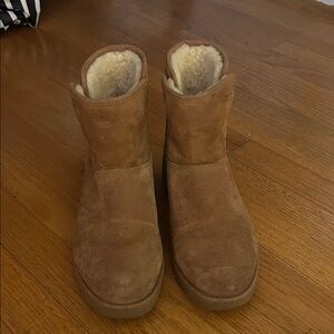 UGG Tan Suede Boots with Plush Lining